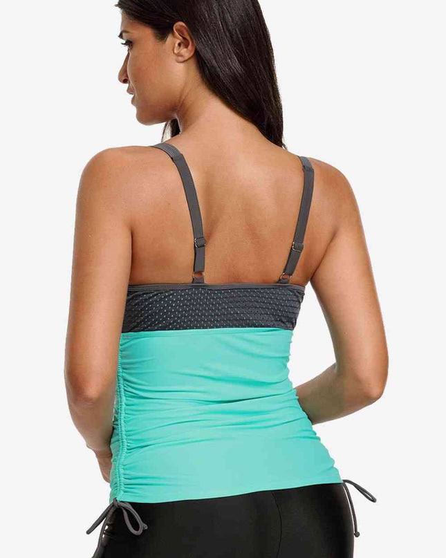 Contrast Sweetheart Neck Swim Cami