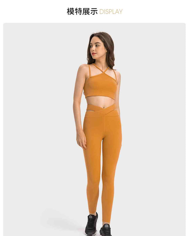 Crisscross Cutout Sports Leggings