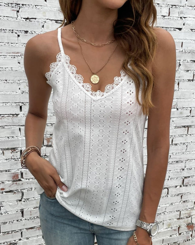 Eyelet Lace Trim Cami